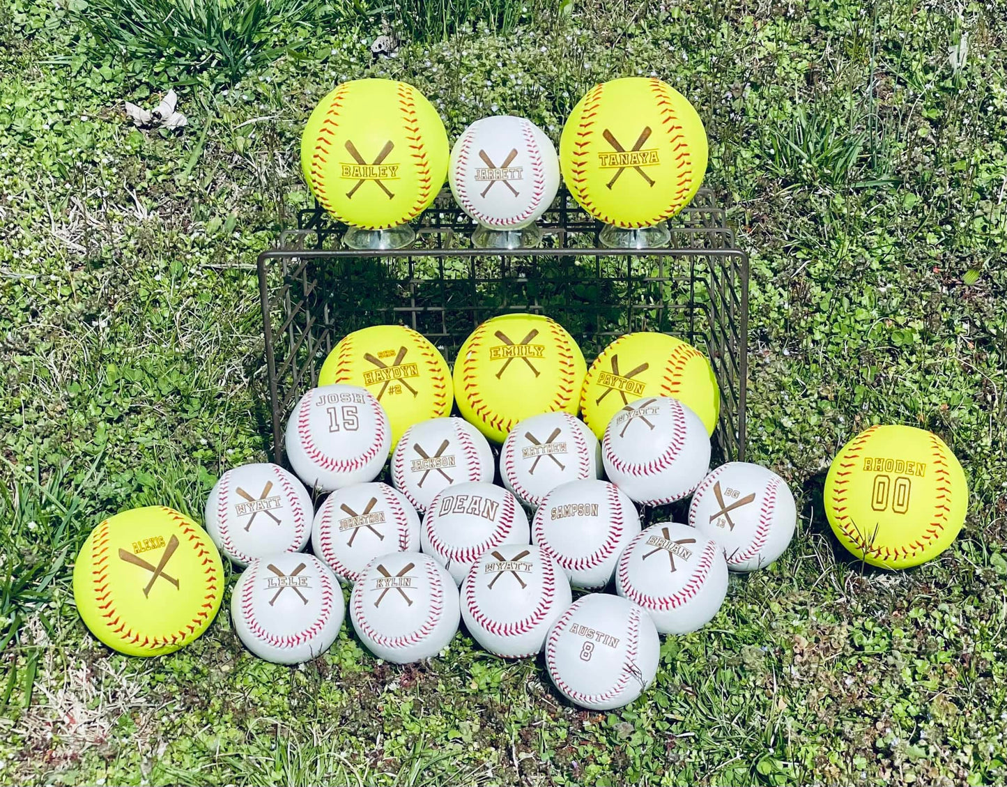 Laser engraved ⚾️ baseball & 🥎 softball