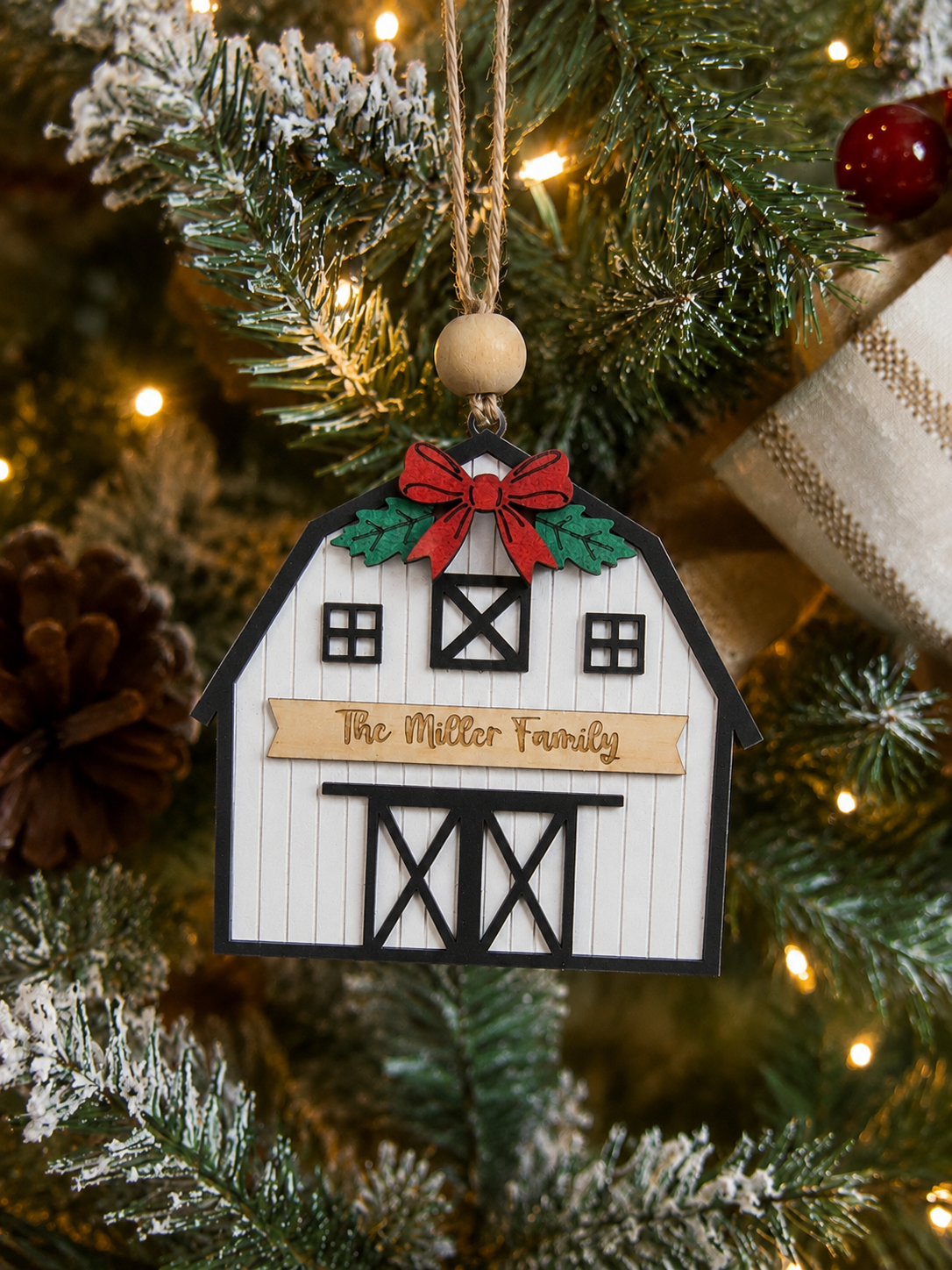 Barn Family ornaments