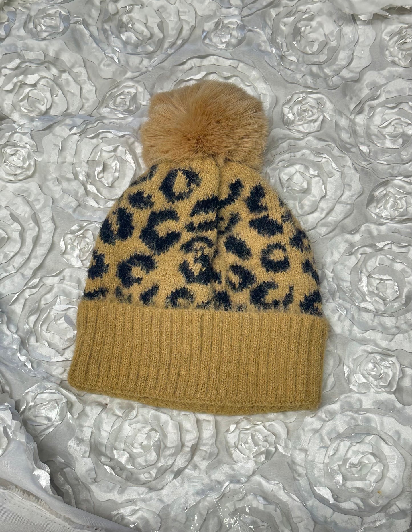 Leopard print beanie