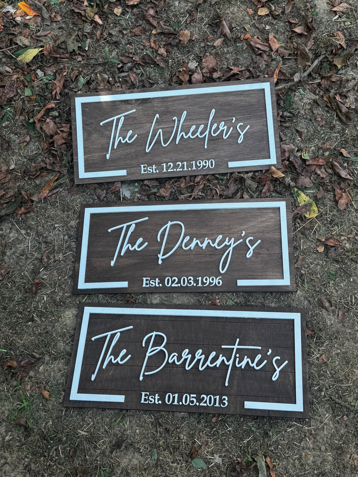 Personalized Wooden Family Name & Established Date Sign