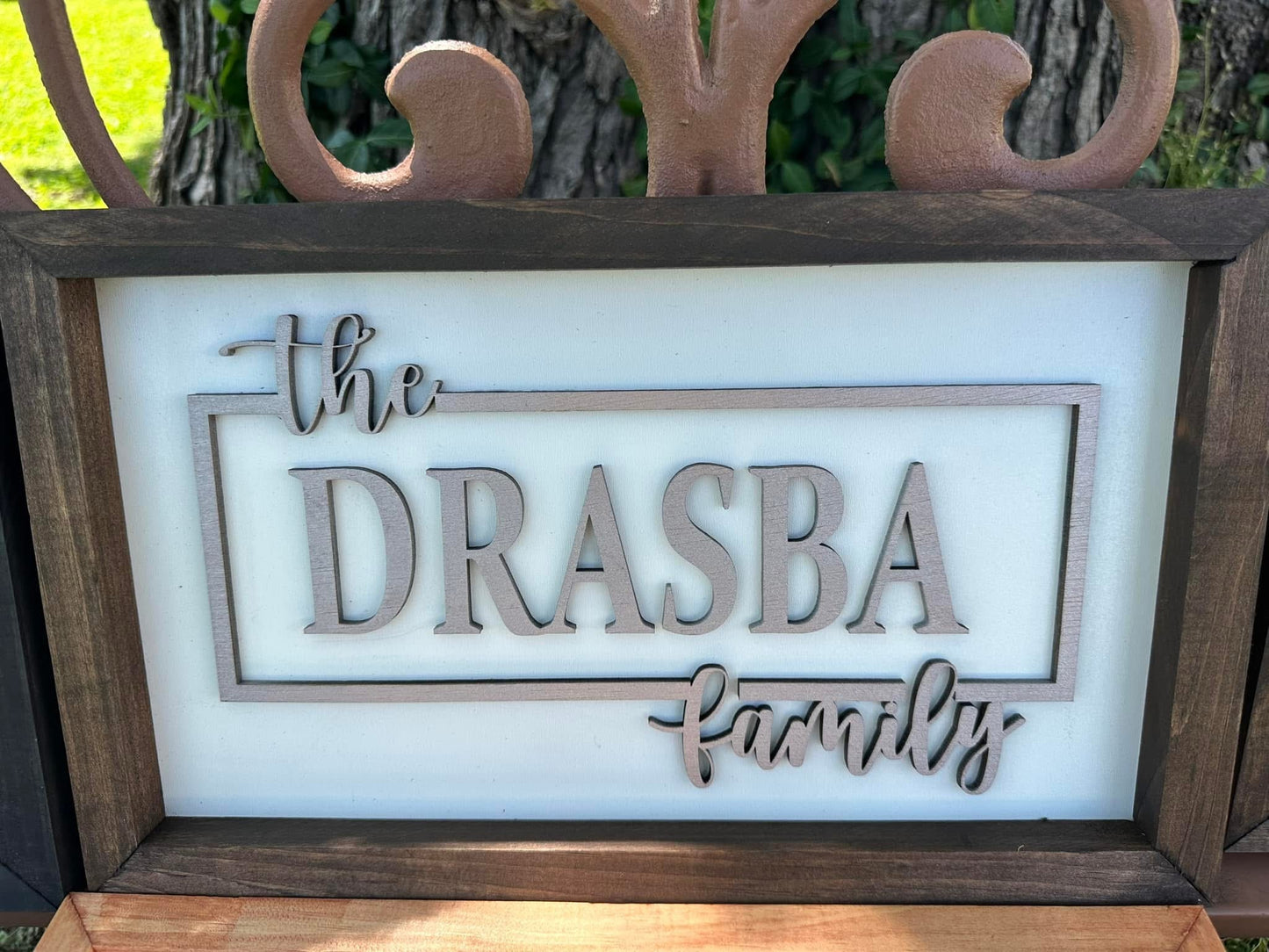 Framed Family last name Plaques