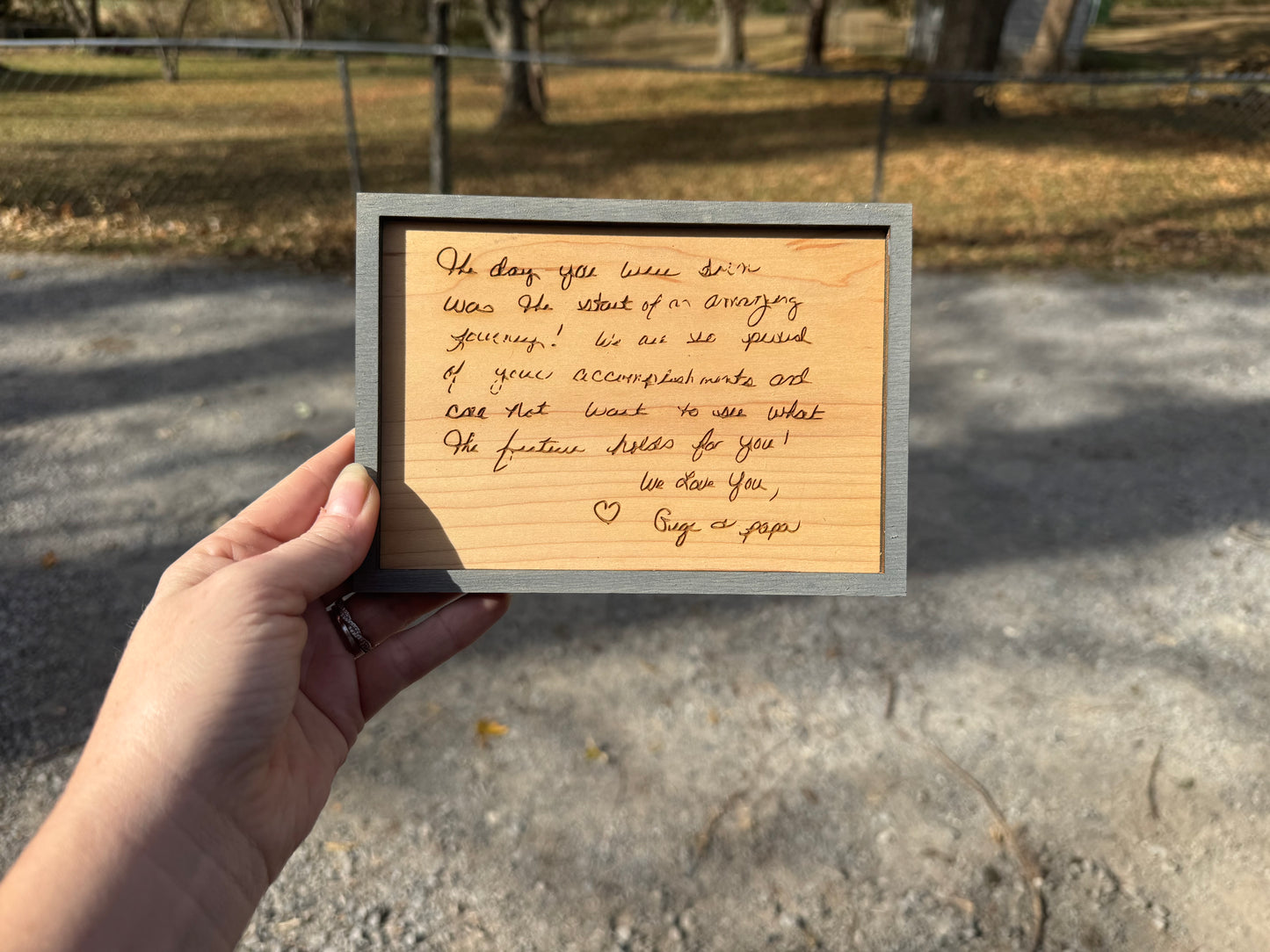 Handwritten signature plaques