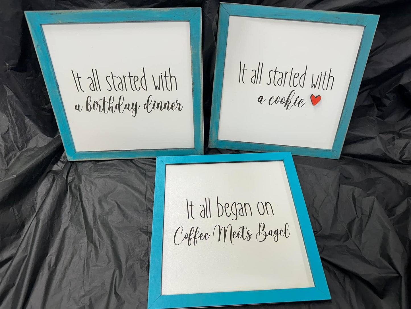 It all began personalized first date plaque