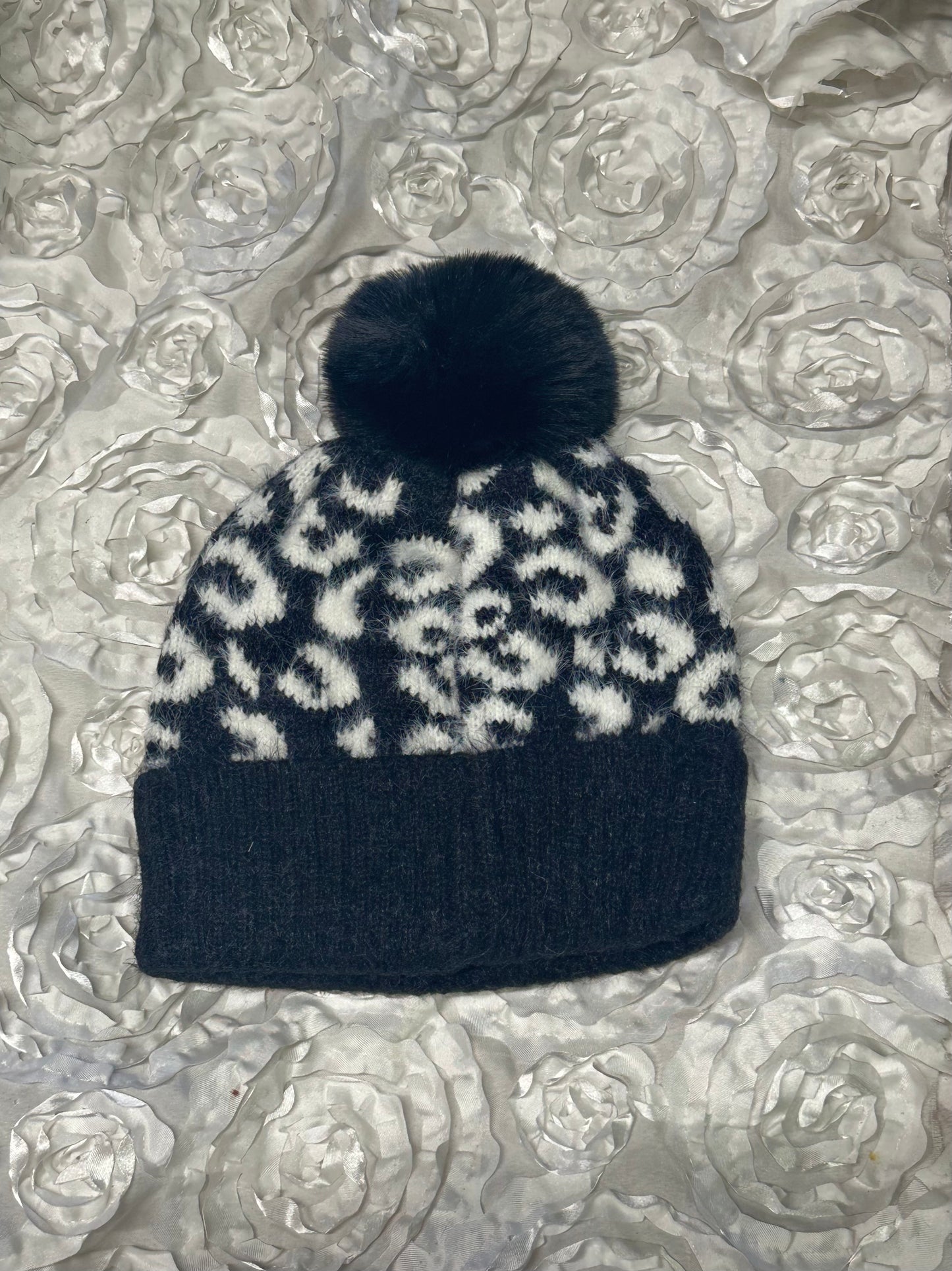 Leopard print beanie