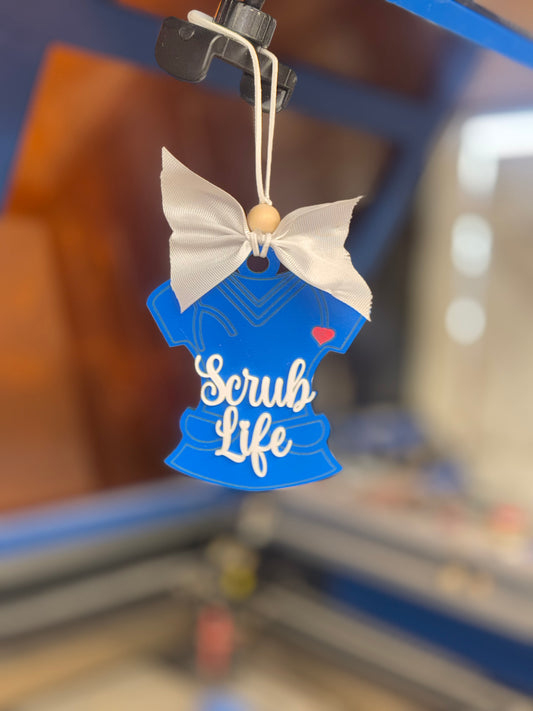 Scrub life nurse car charms