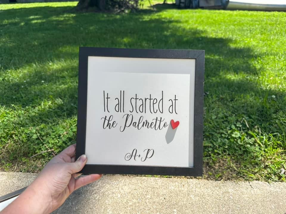 It all began personalized first date plaque