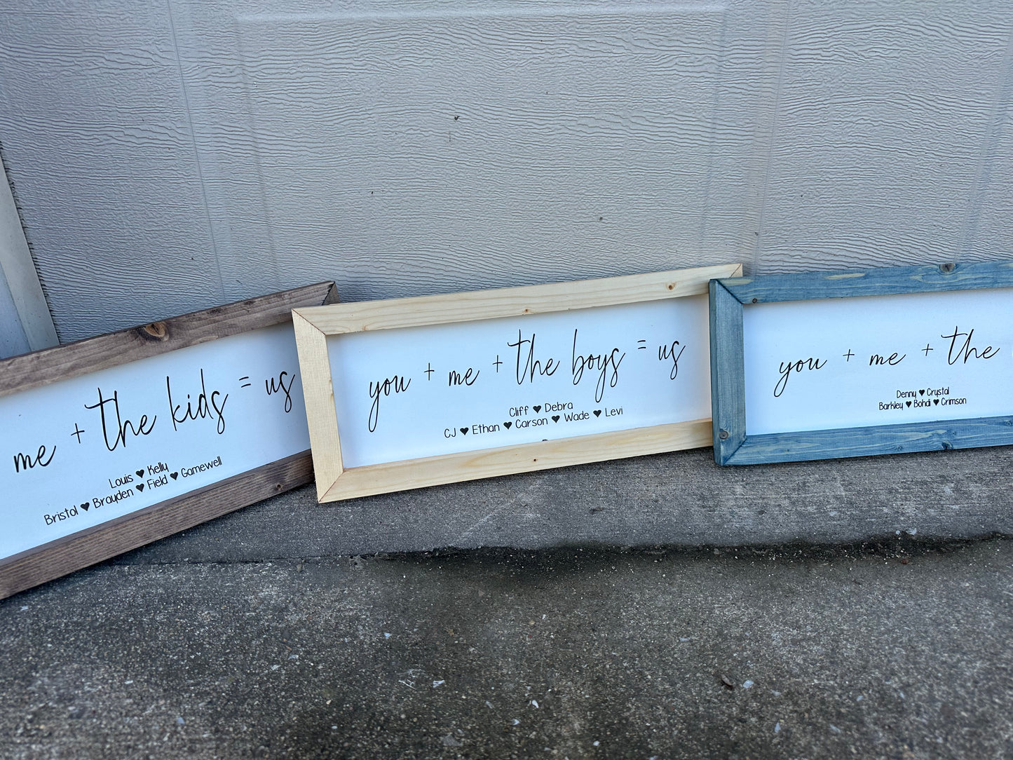 You + me + them plaque