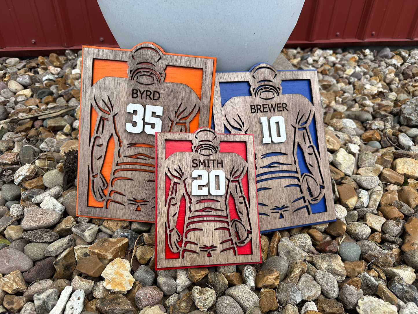 Football player personlized plaques