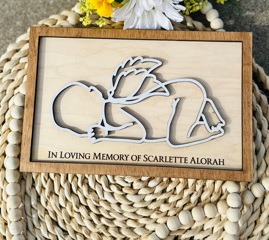 Infant loss memorial plaque