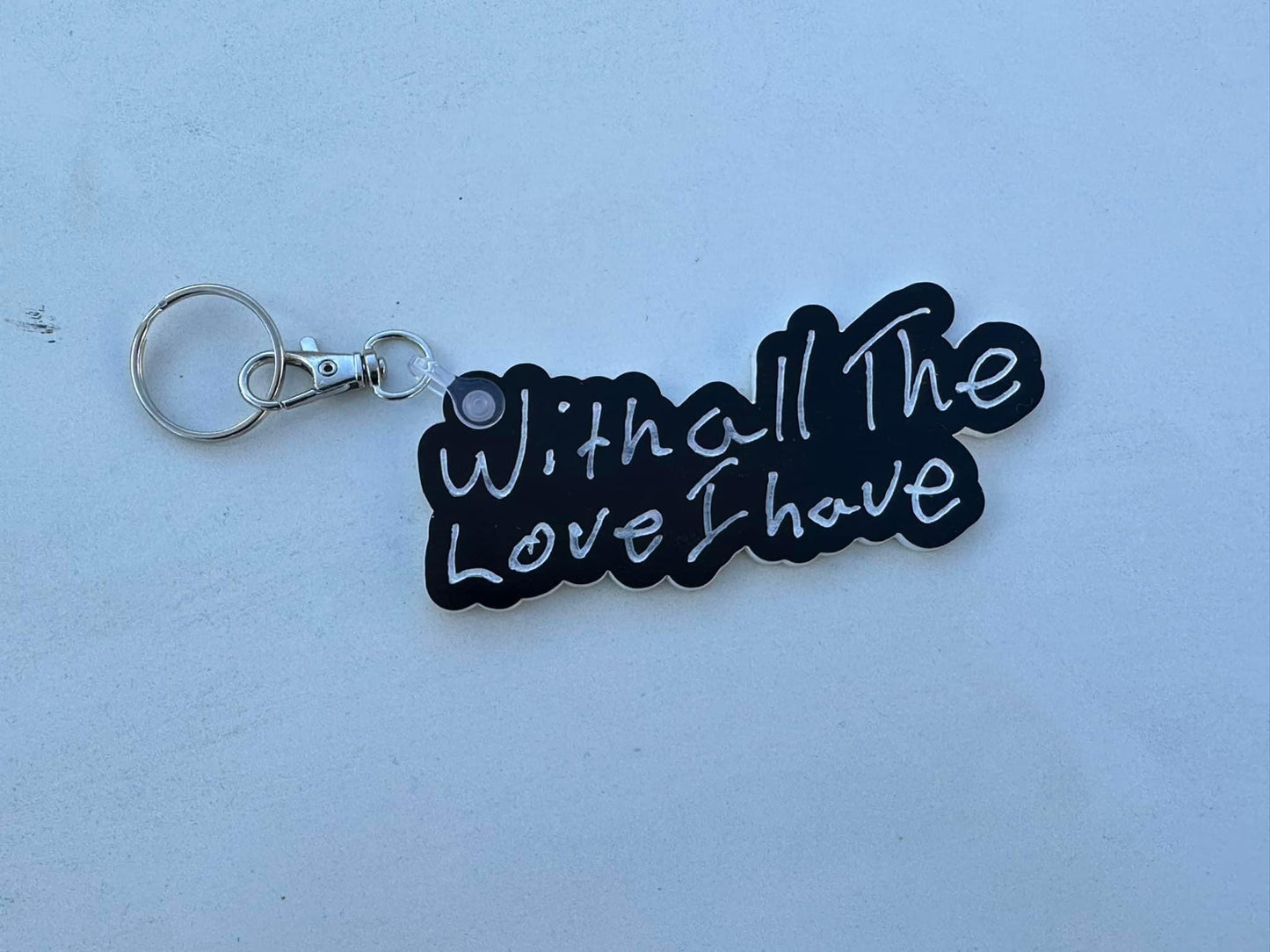 Handwritten acrylic keychains