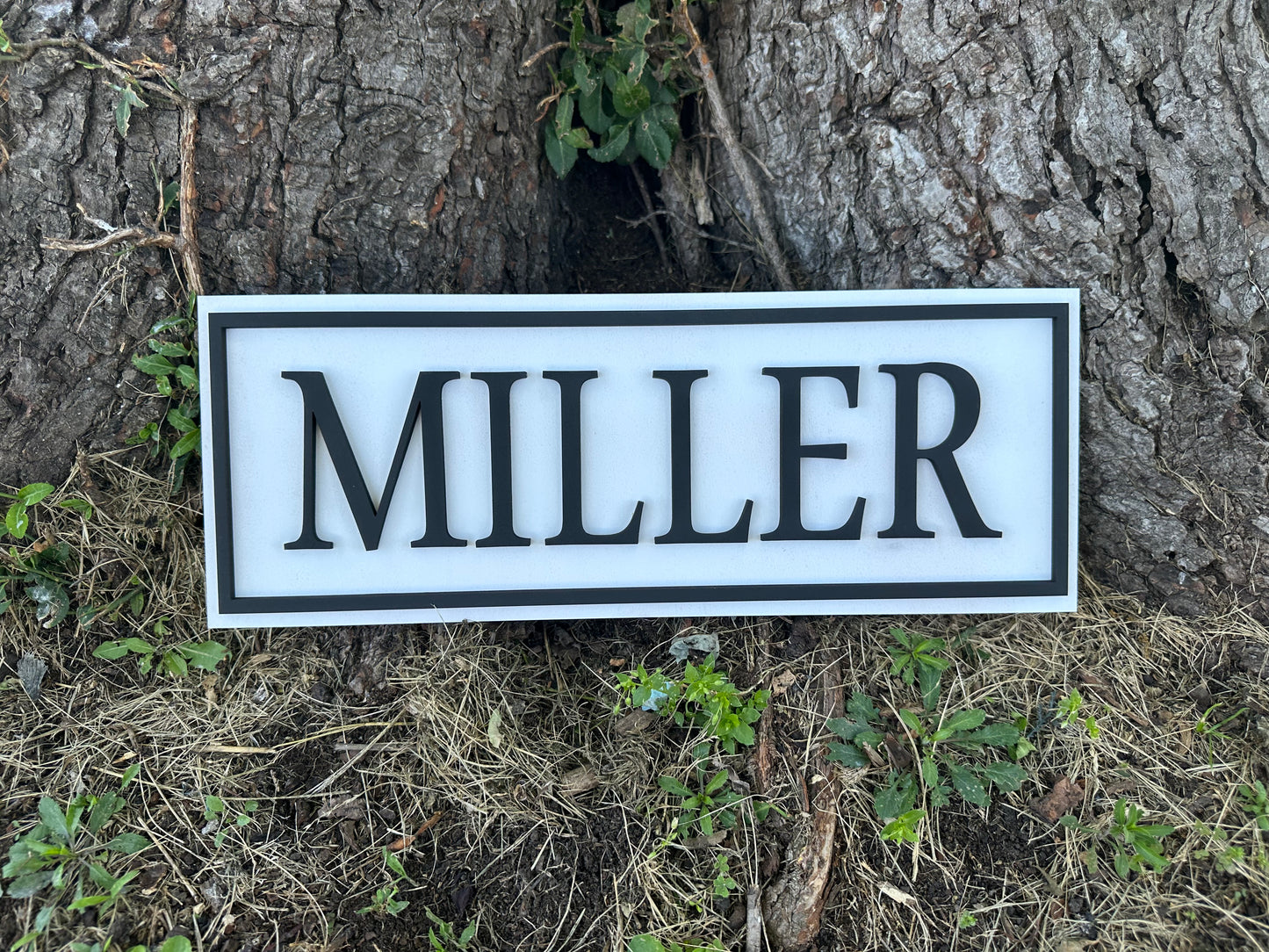 Street sign style name plaque