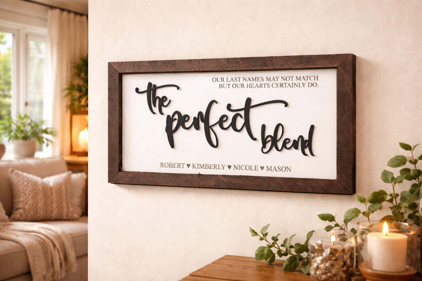 The perfect blend framed plaque