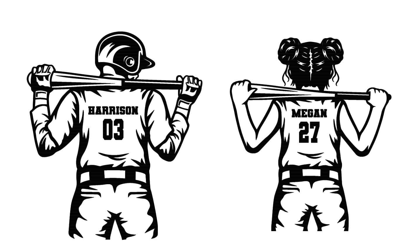 Laser engraved ⚾️ baseball & 🥎 softball