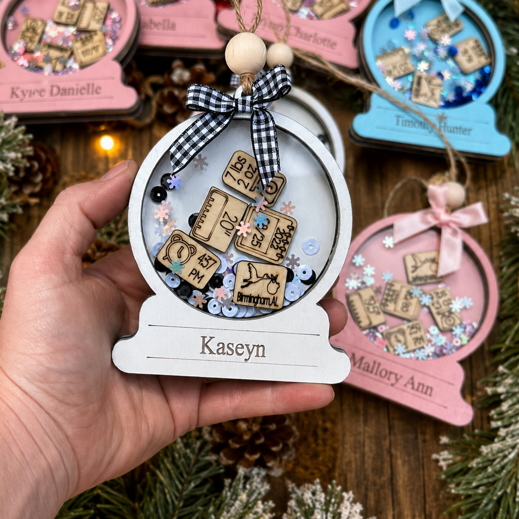 Baby Snow Globe Shaker ornament