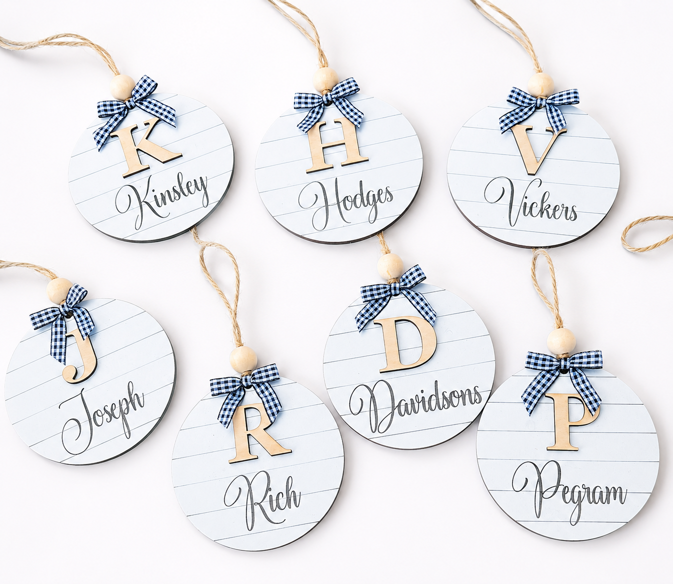 Shiplap initial ornament