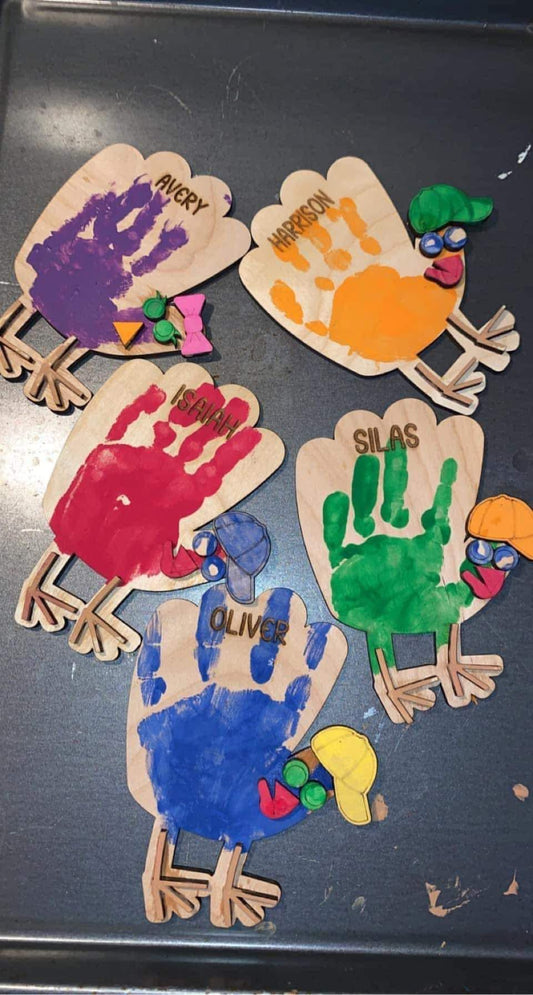 Hand turkey DIY for kids