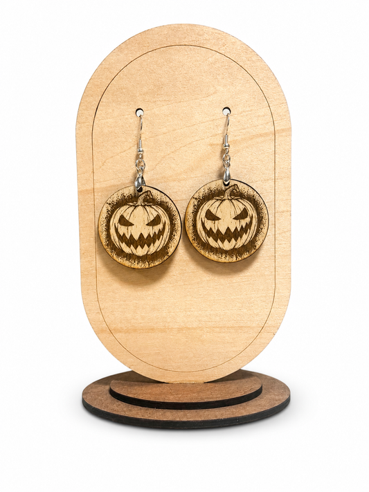 Spooky jack-o’-lantern dangle earrings