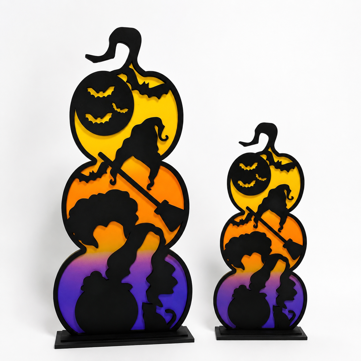 Halloween Themed stacked pumpkins