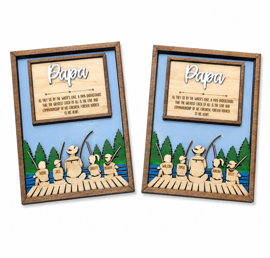 Fishing with dad plaque