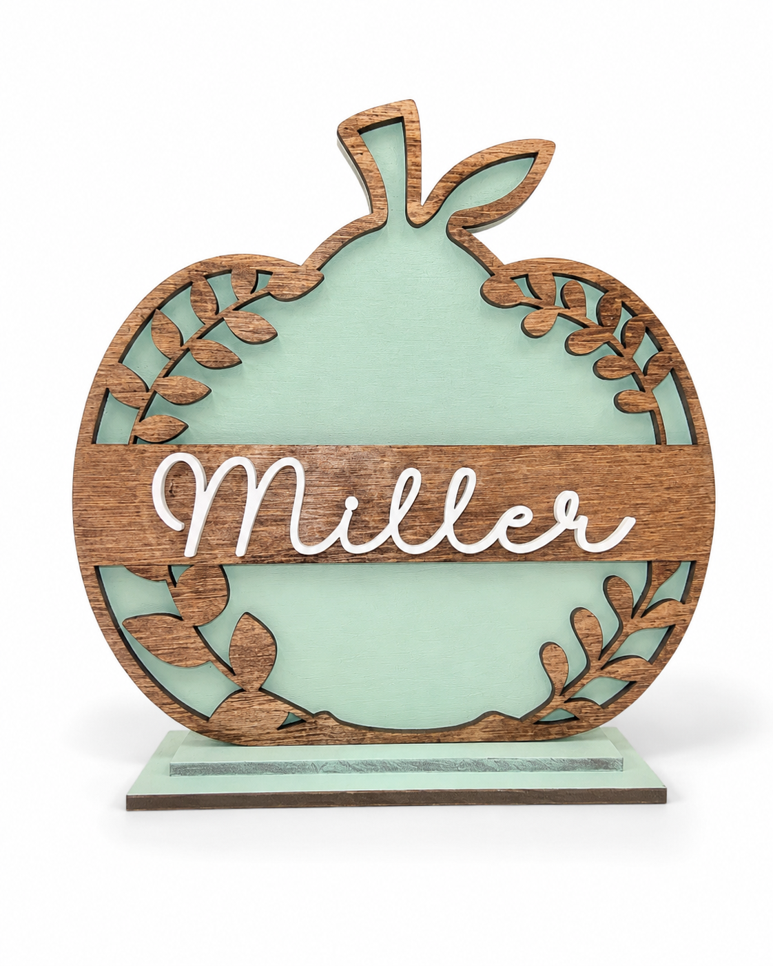 Personalized Pumpkin Family Name Shelf Sitter