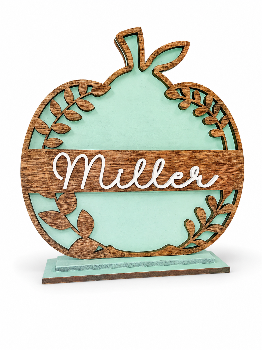 Personalized Pumpkin Family Name Shelf Sitter