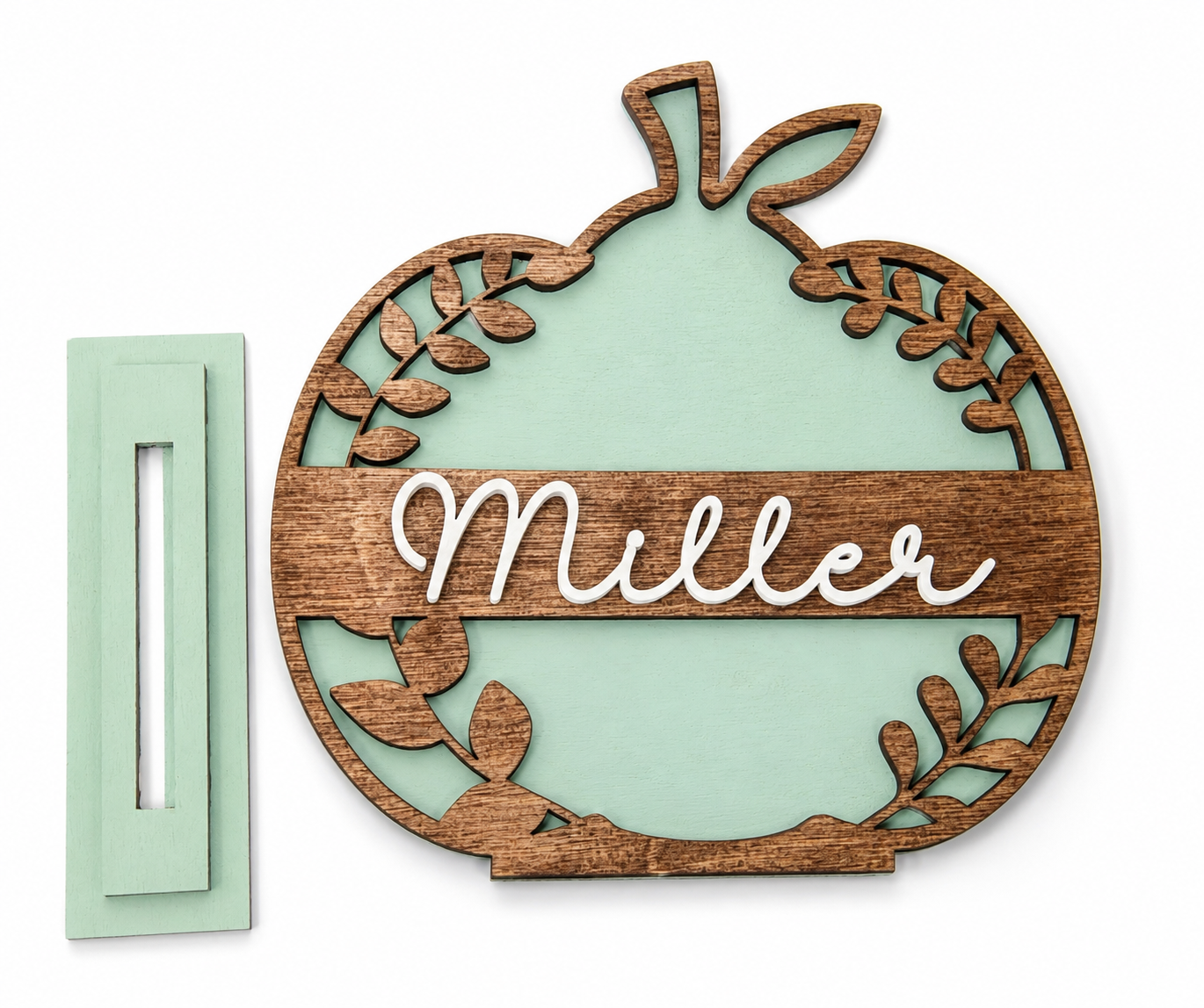 Personalized Pumpkin Family Name Shelf Sitter