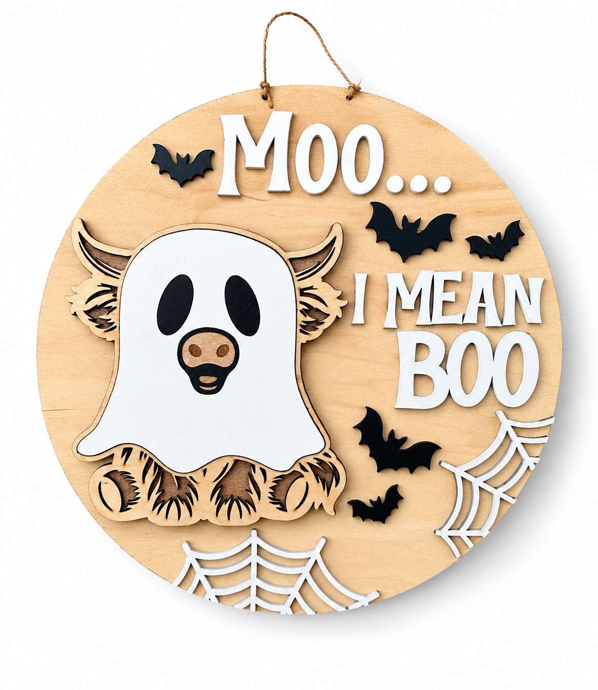 Moo… I mean Boo 16” door hanger
