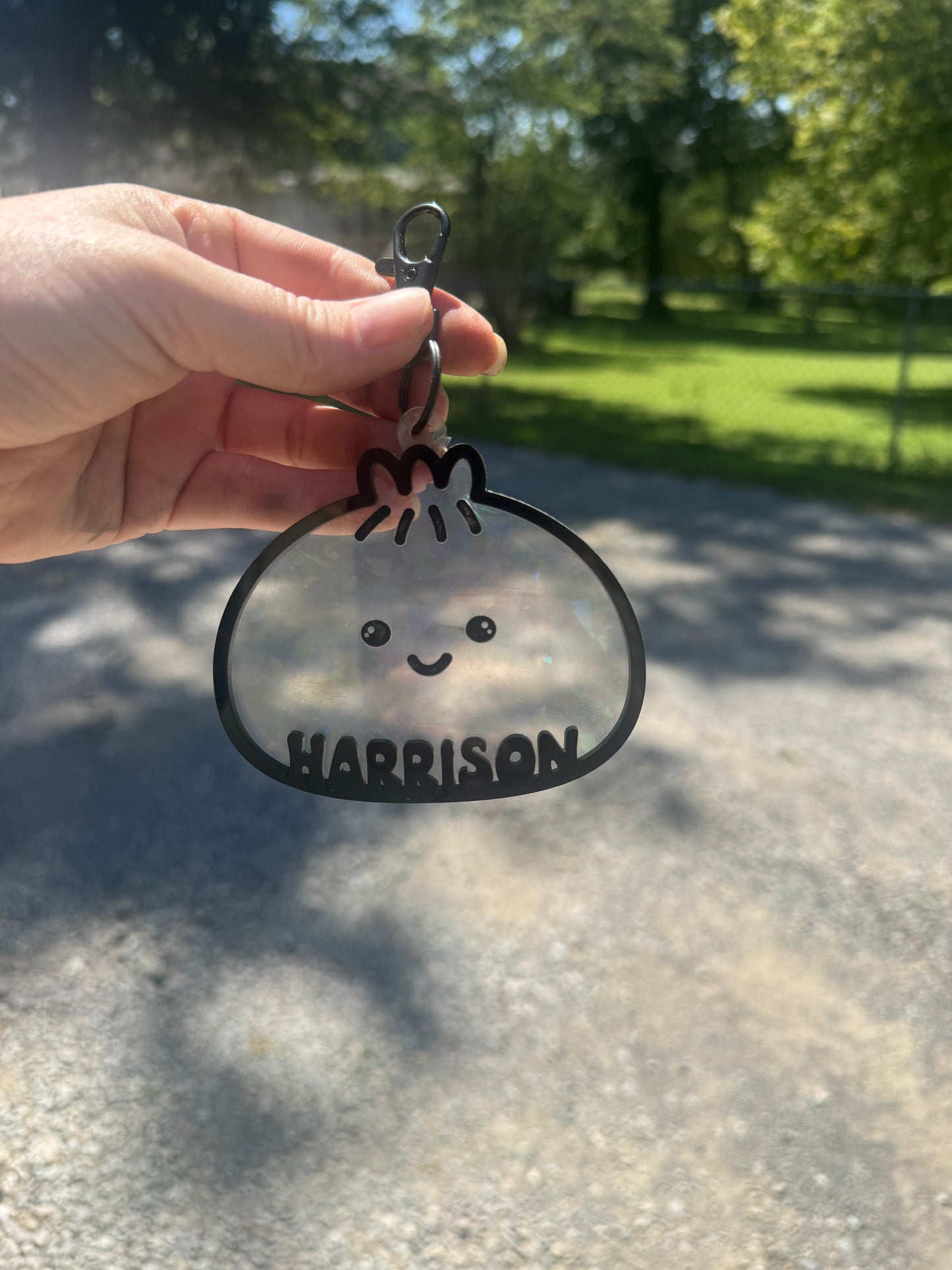 Dumpling name bag tag