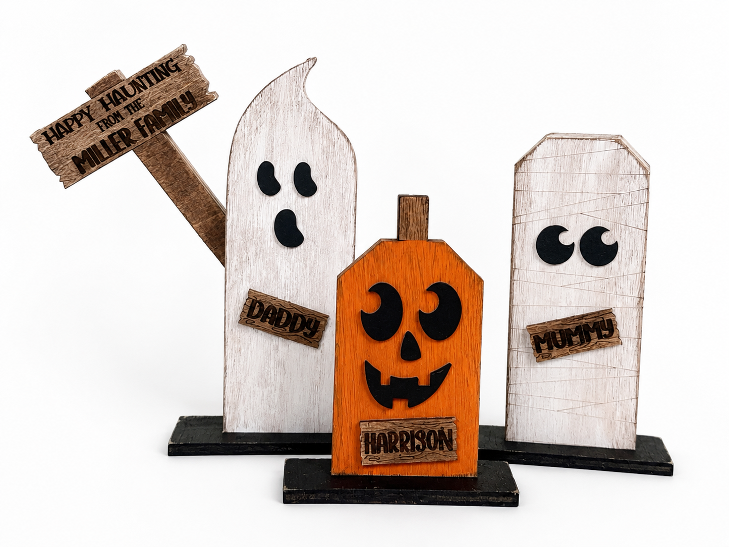 Build your own Halloween family personalized shelf sitters