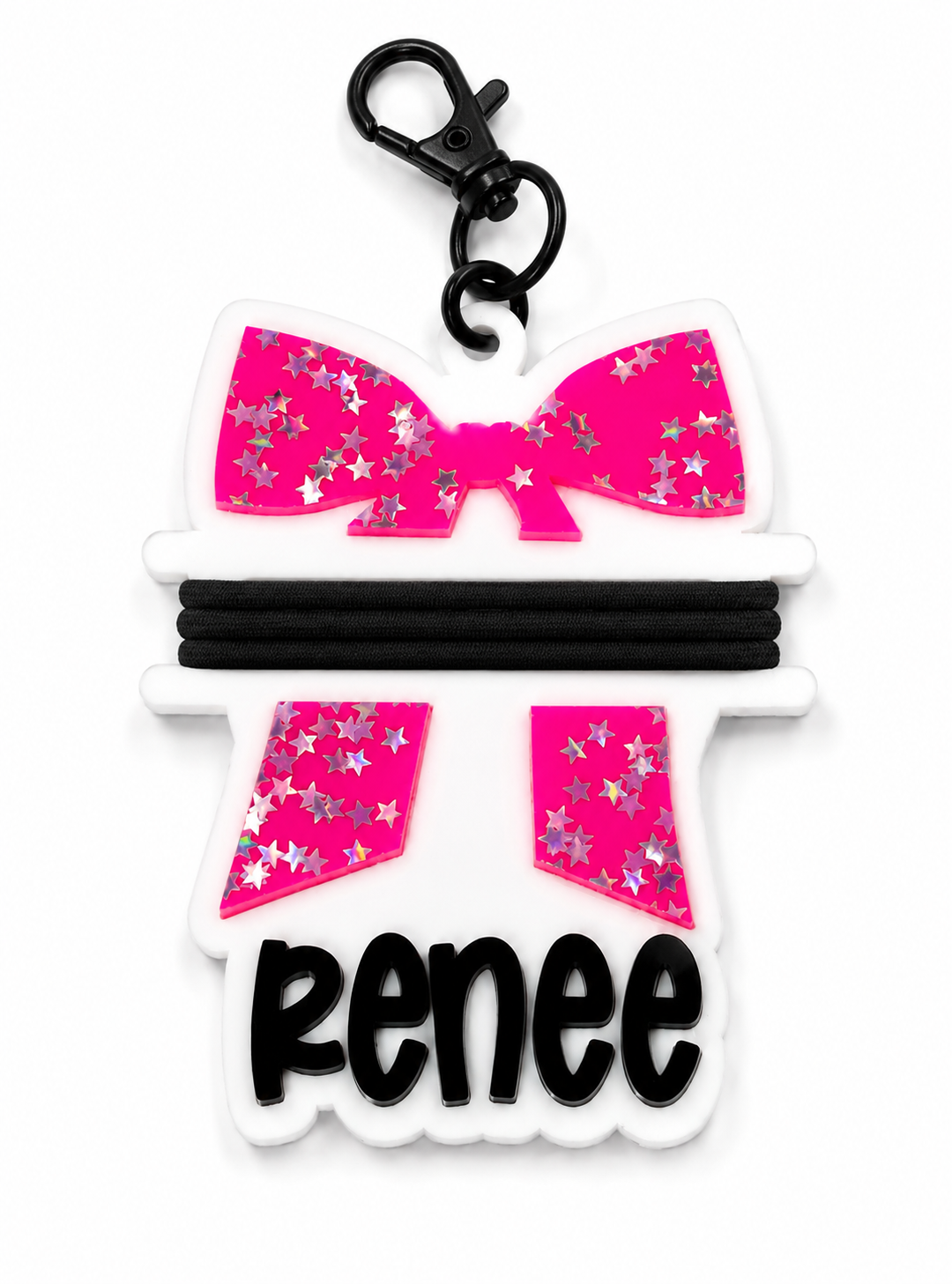 Hair tie holder bag tags