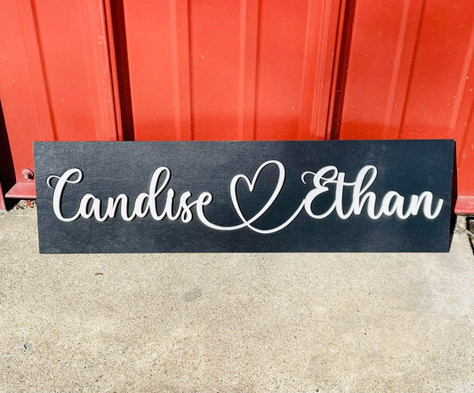 Connected at the heart couples plaque