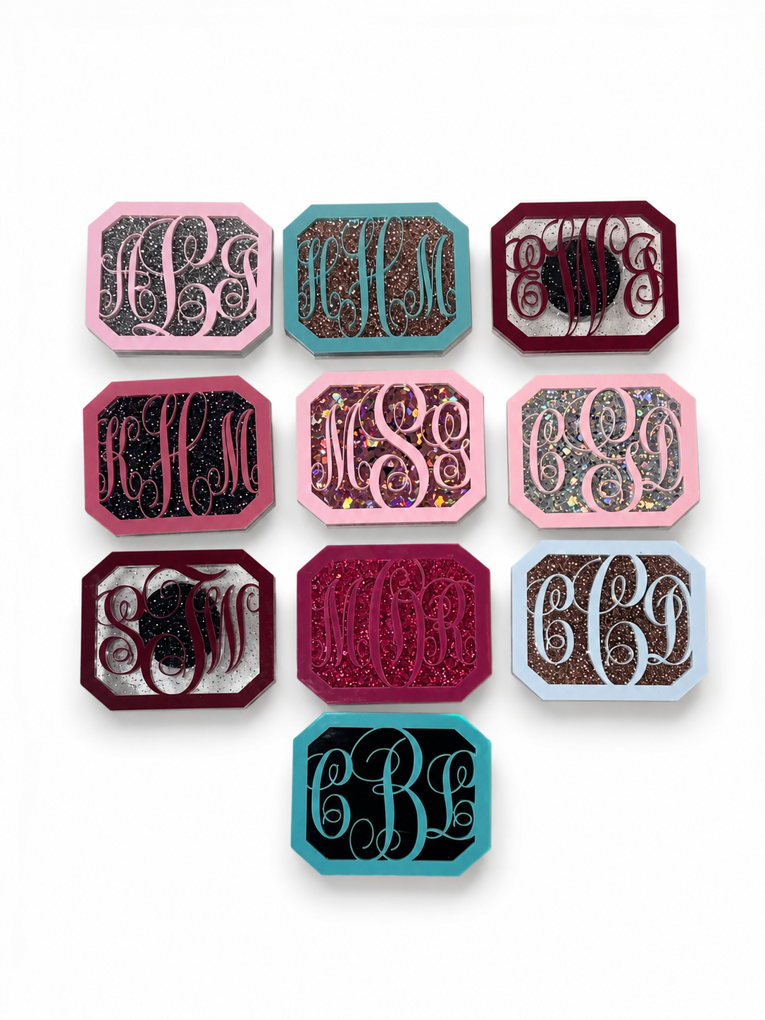 Monogram car vent clips