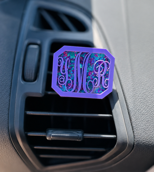 Monogram car vent clips