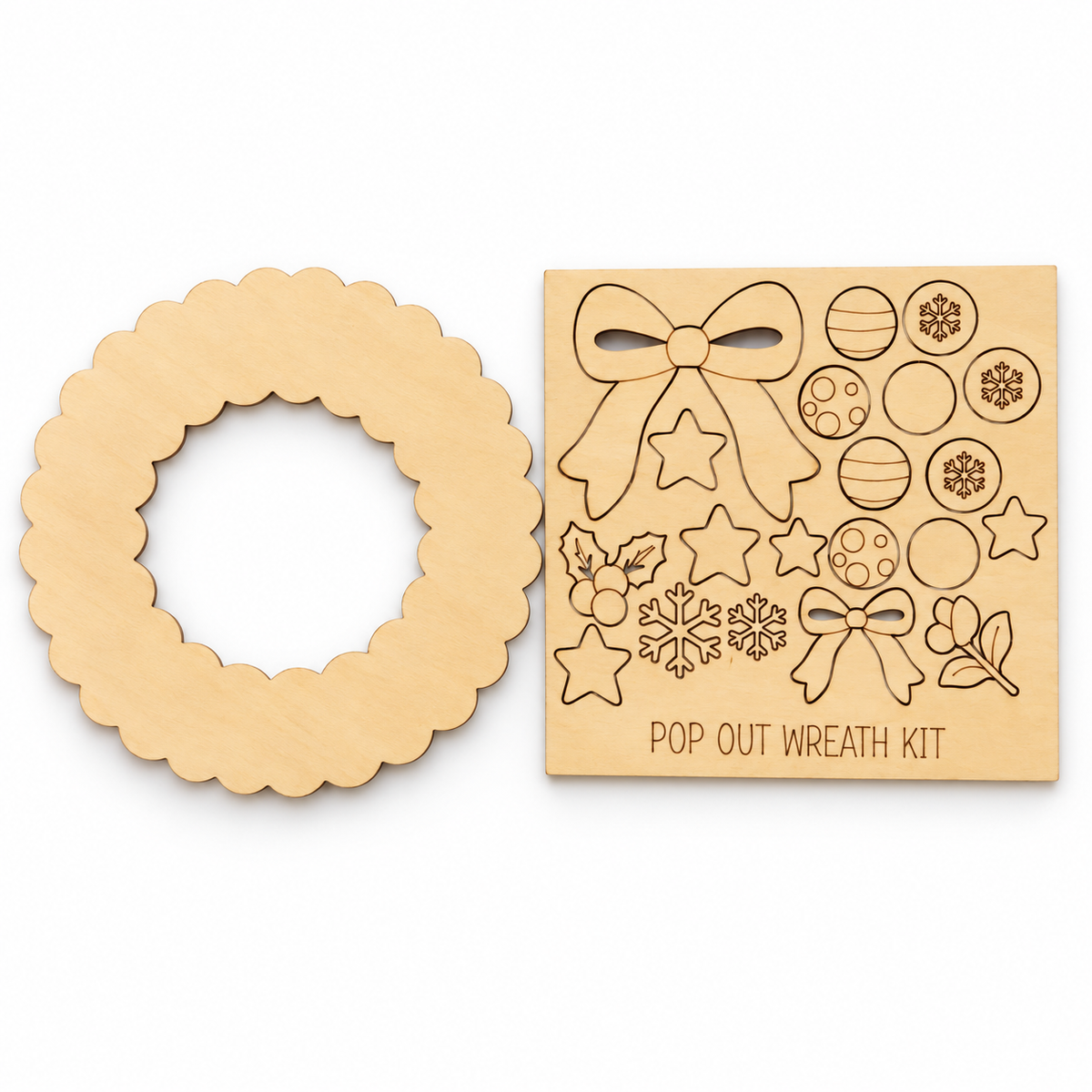 DIY pop out wreath ornament kit