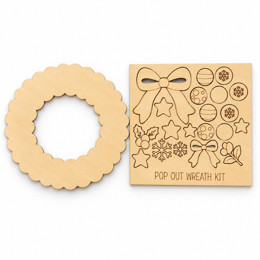 DIY pop out wreath ornament kit