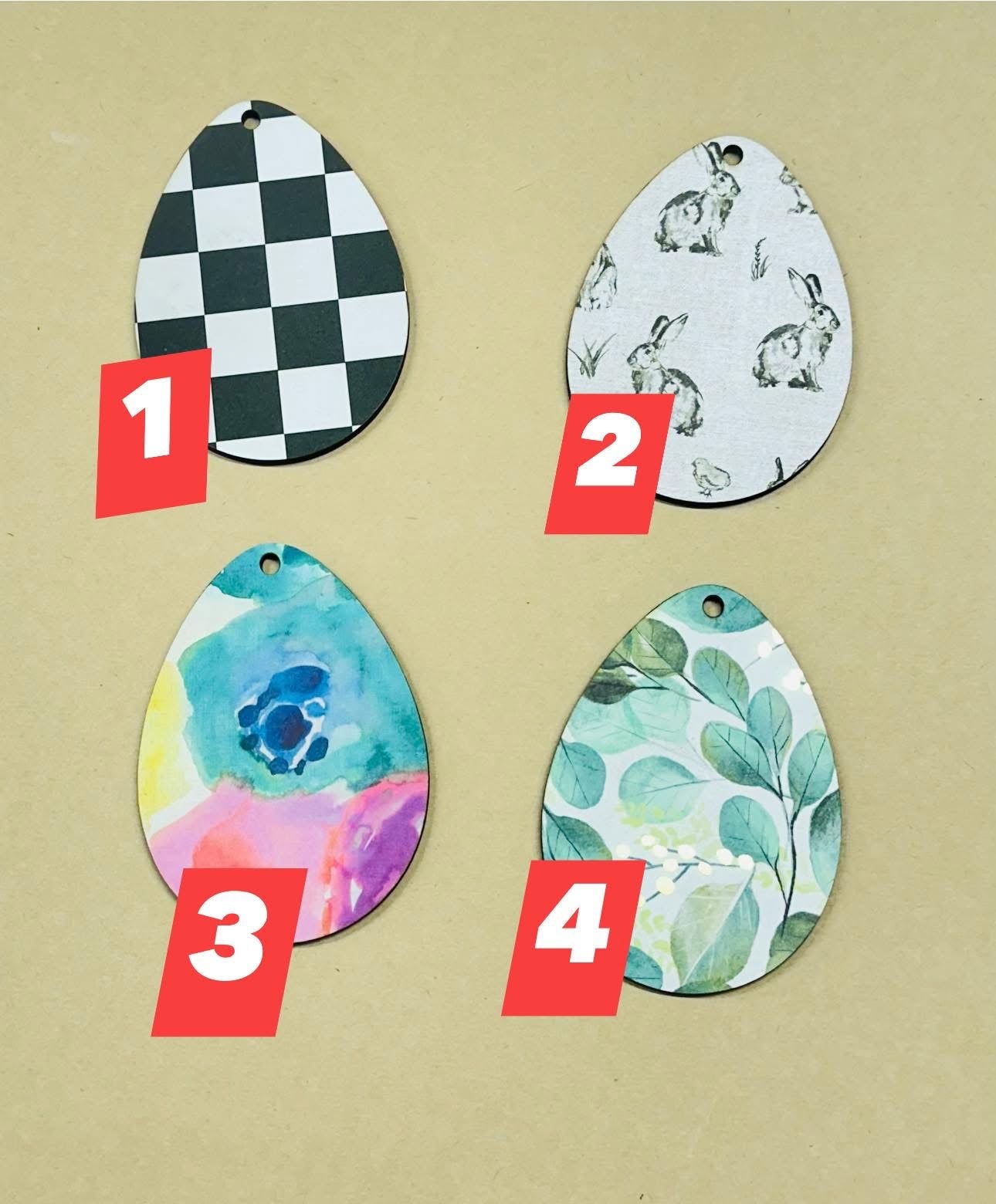 Deco egg Easter basket tags