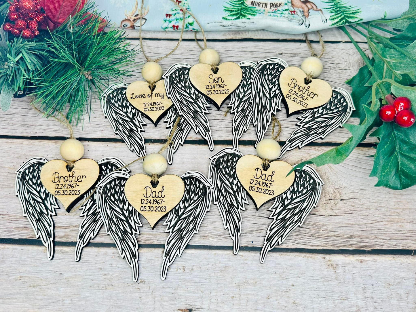 Angel Wing memorial ornament