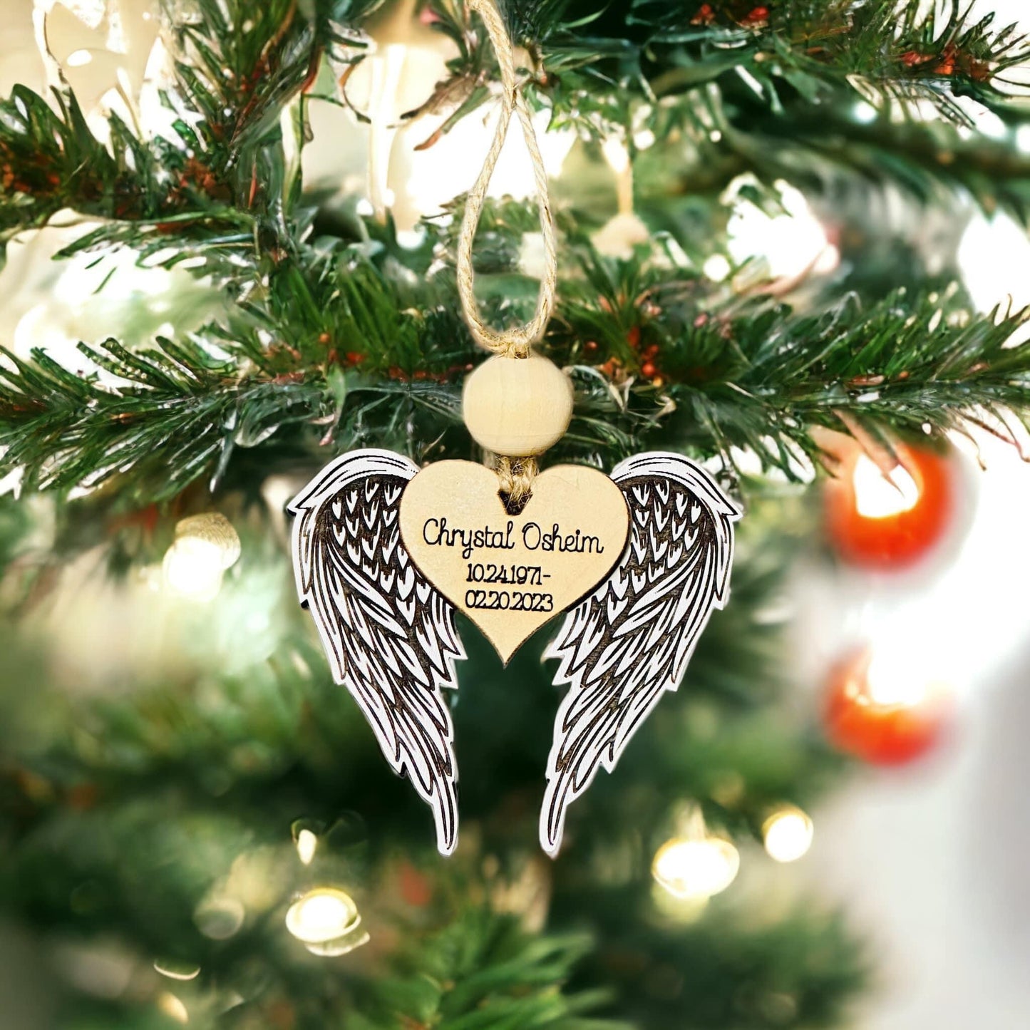 Angel Wing memorial ornament