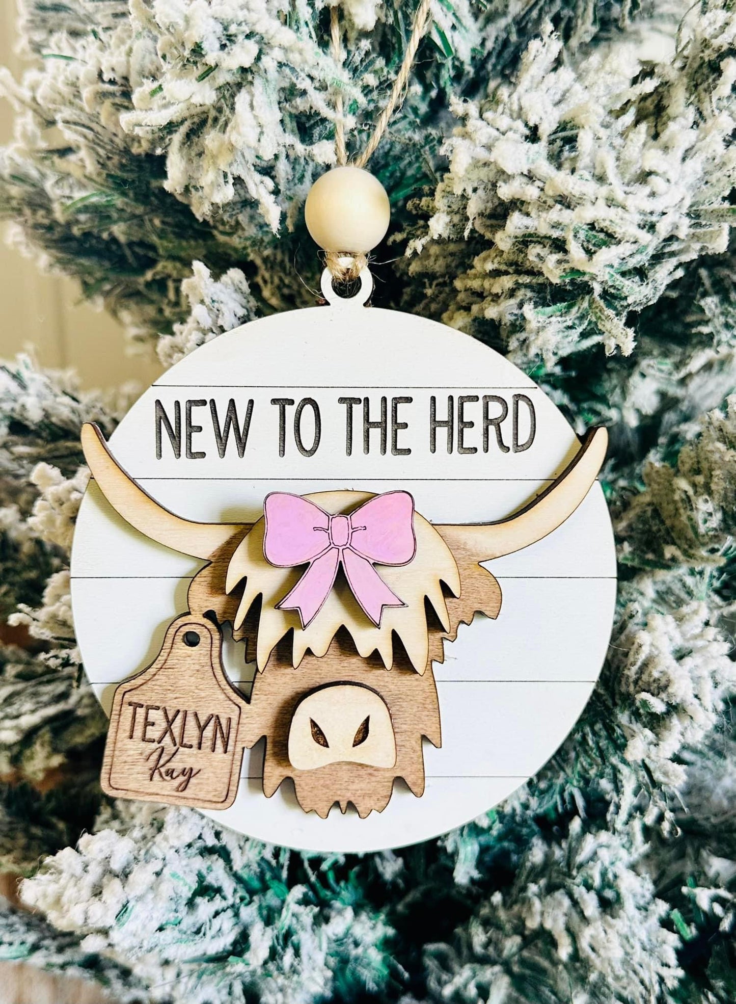 New to the herd ornament