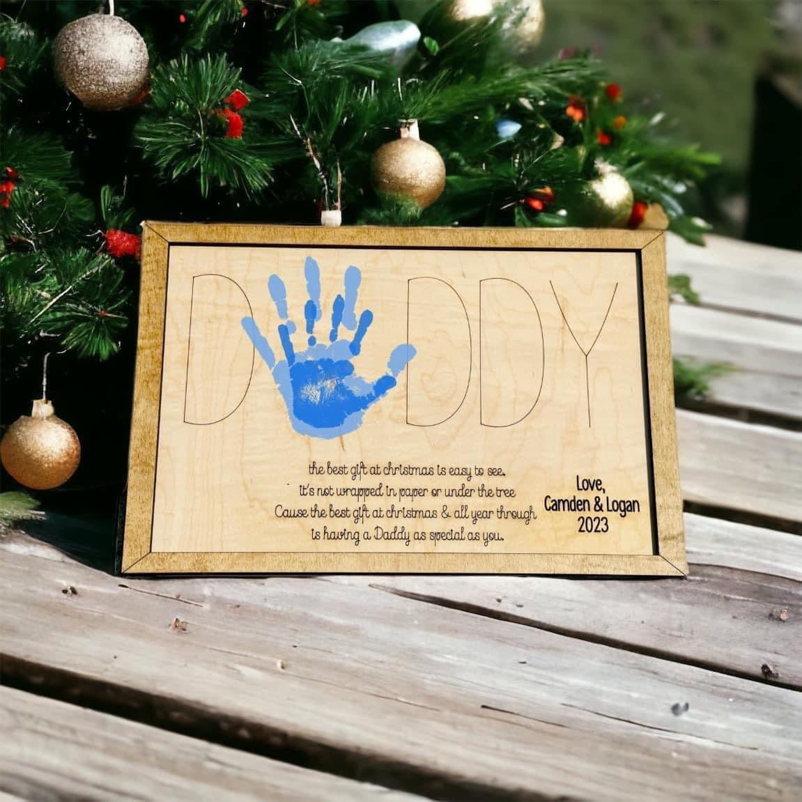 The best gift at Christmas handprint plaque