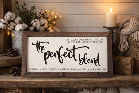 The perfect blend framed plaque