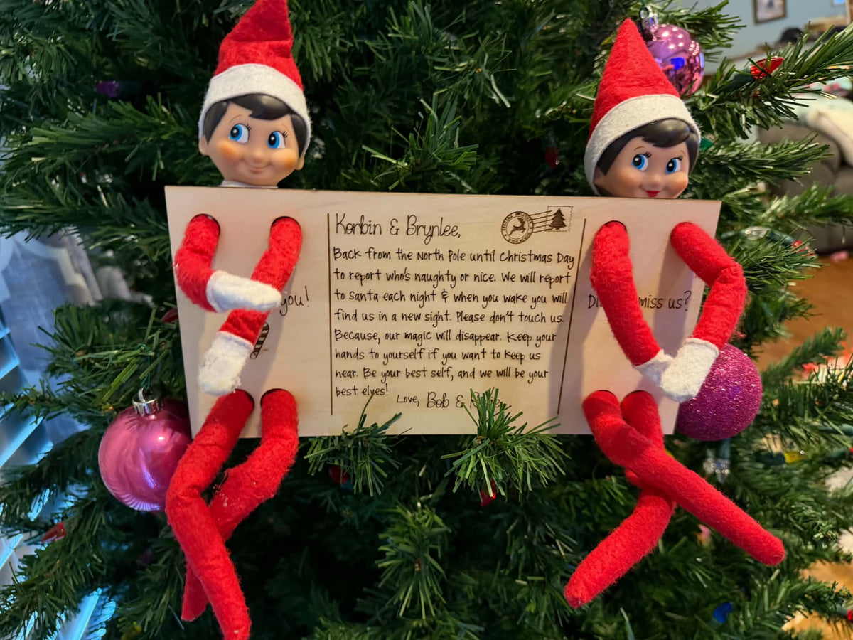 Elf welcome back cards